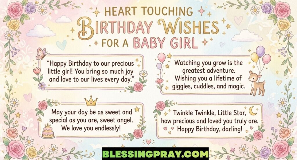 Heart Touching Birthday Wishes for Baby Girl